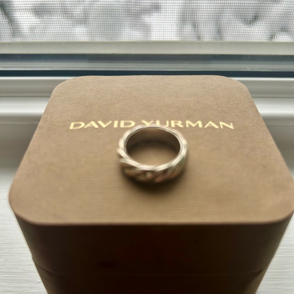 David Yurman Silver Twisted Rope Ring - Picture 5 of 6